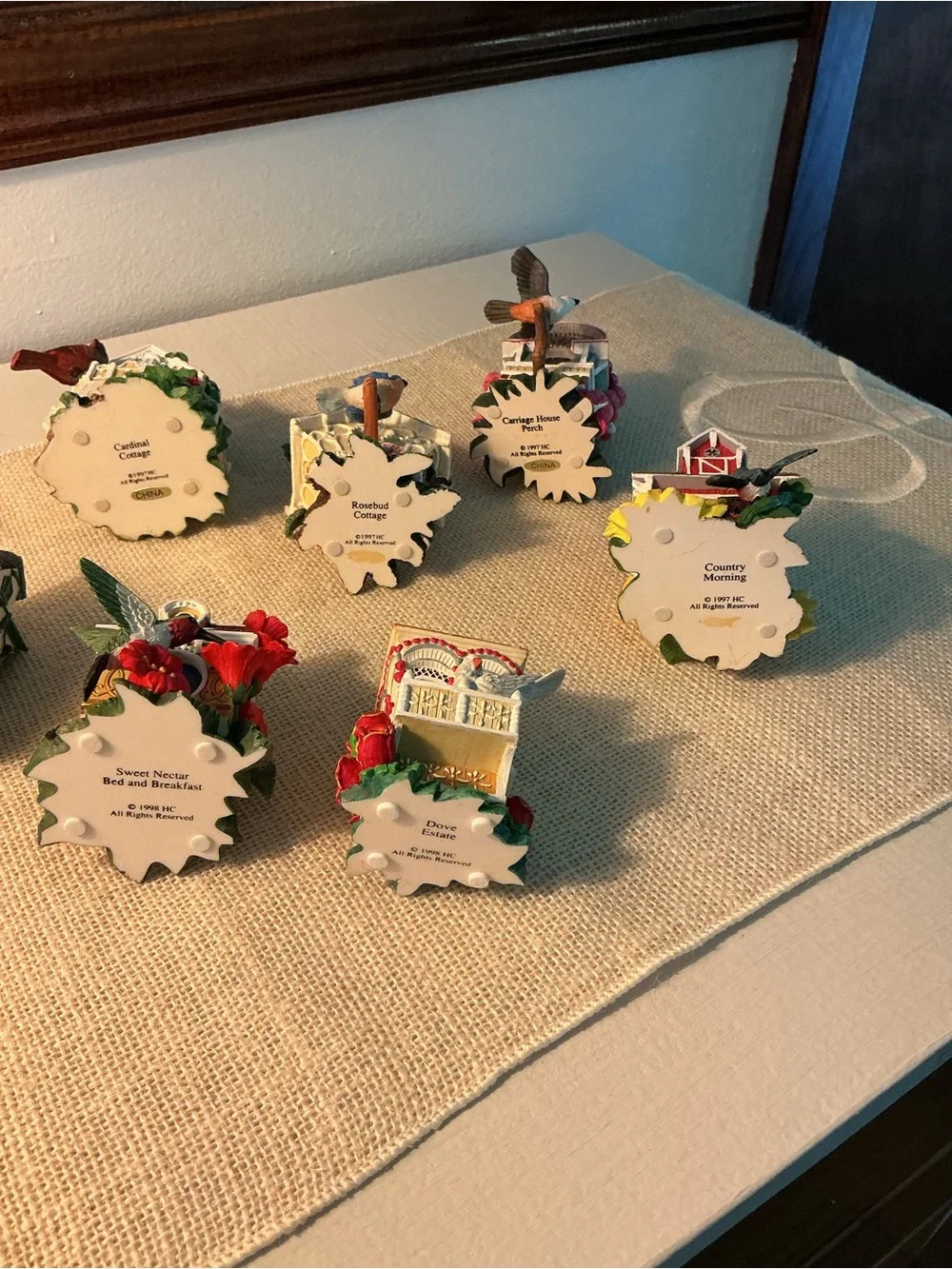 HC Mini Birdhouse Figurine Set of 7